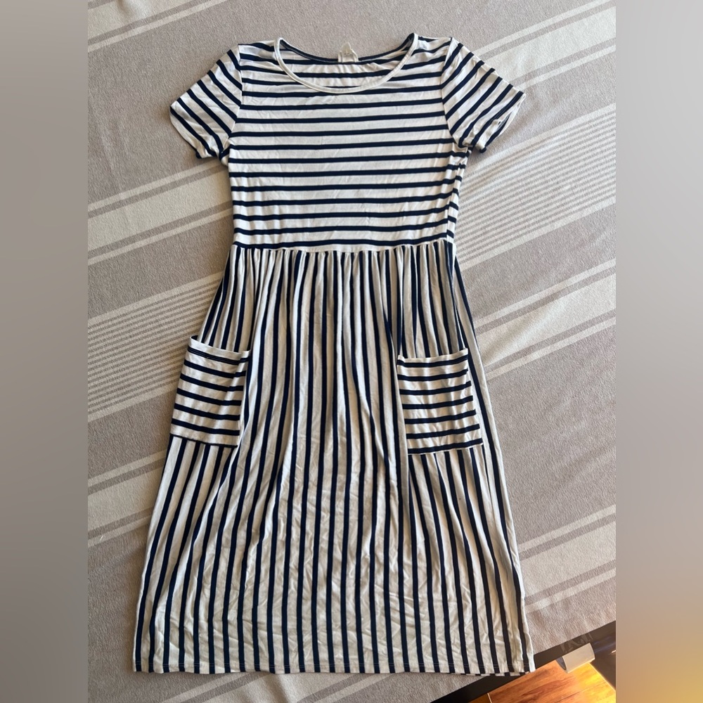 Striped soft women dress